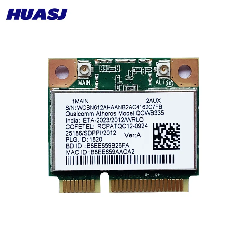 Wi-Fi  Huasj Atheros AR9565 QCWB335 150 / + BT4.0 Mini pci-express WLAN