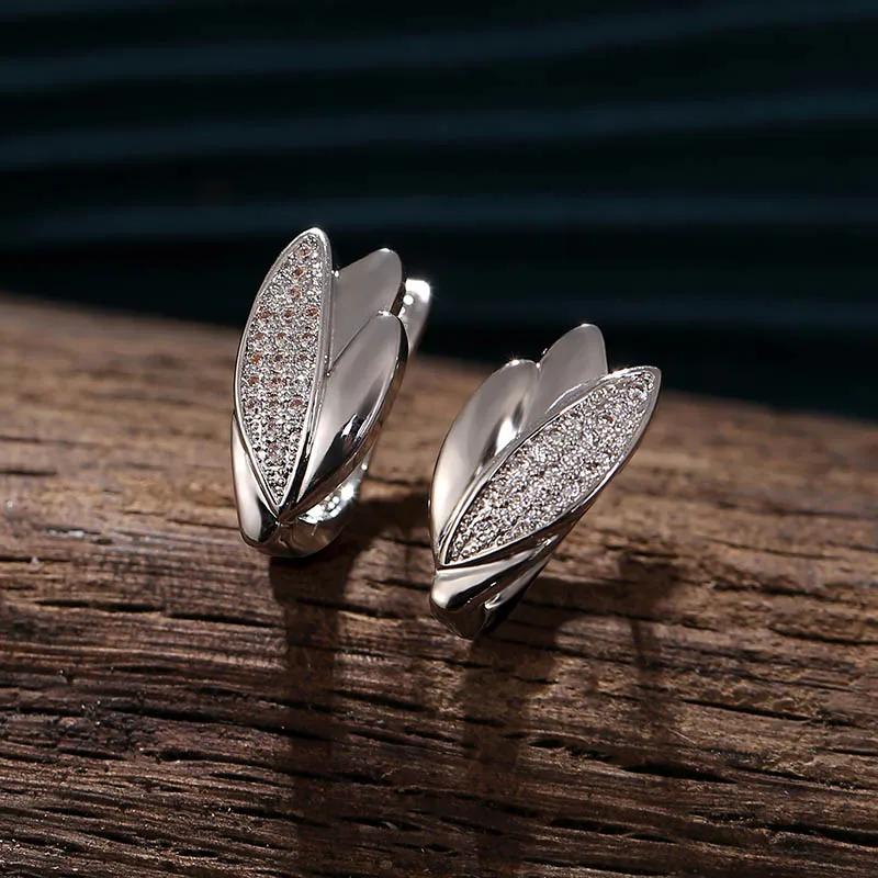 silver MAIKALE корейские серьги AAA кубический цирконий Новые позолоченные серебряные серьги-гвоздики для женщин гипоаллергенные серьги - Окраска металла: silver