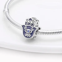 plata charms of ley 925 silver devils eye series palm shape charms beads fit original pandora bracelet necklace women jewelry