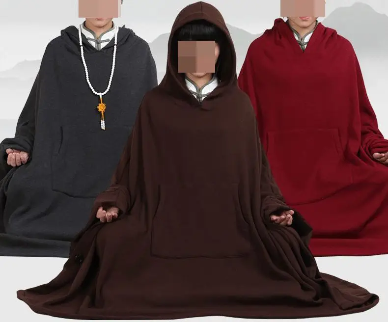 Плащ унисекс осенне зимний для медитации костюмы буддистских монахов шаолин