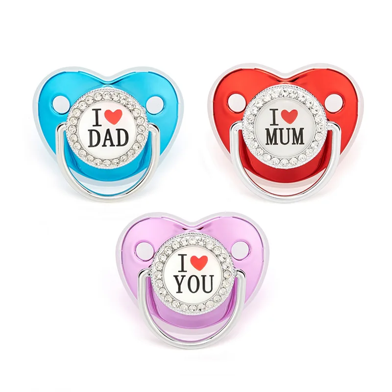 

New Pacifier Baby Shower Gift Bling Baby Dummy Silicone BPA Free Infant Nipple Newborn Pacifiers For Babies chupetero
