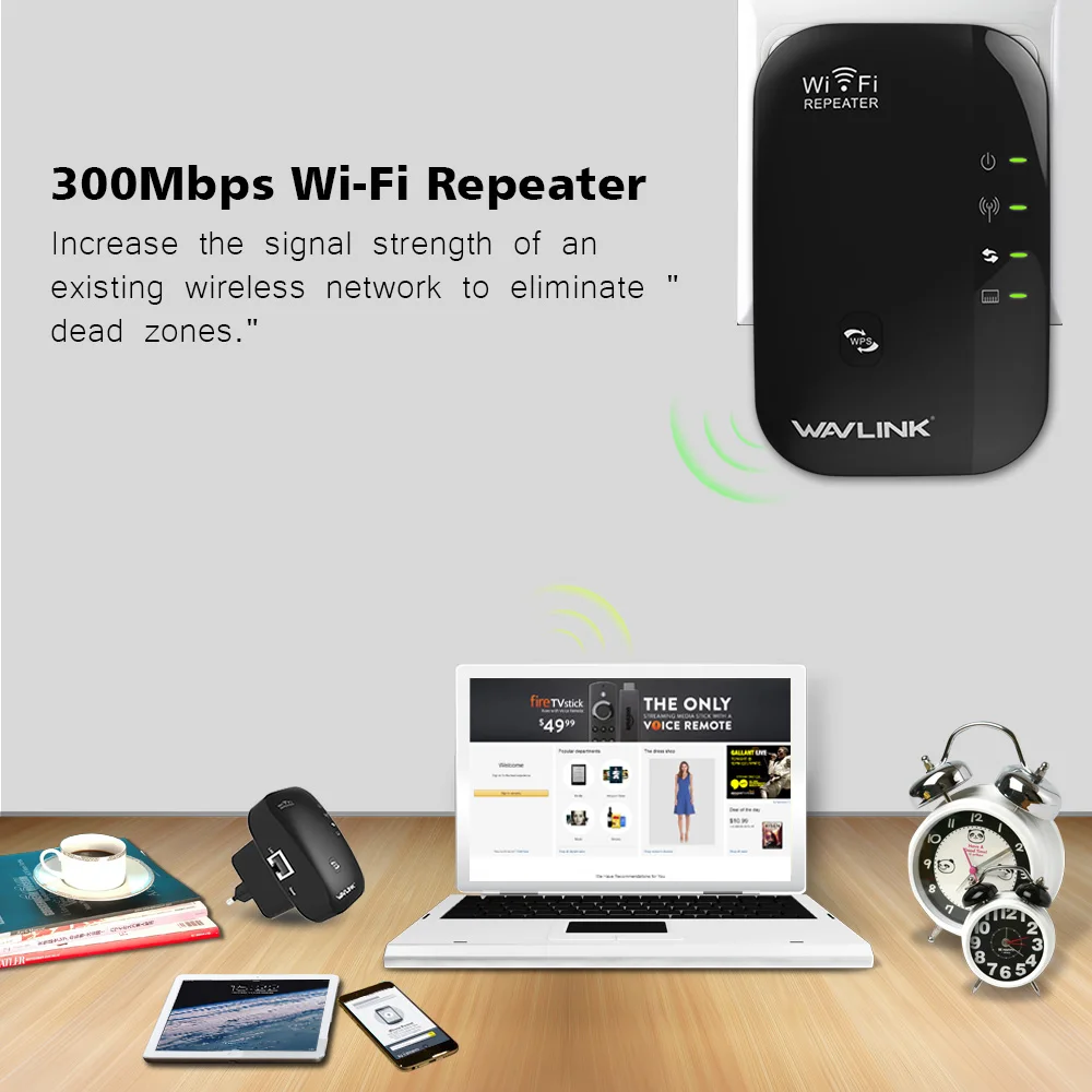 Wavlink Wireless Wifi Repeater Long Range Extender Wi-Fi Signal Amplifier 2.4G WiFi Booster 300Mbps Wi Fi Access Point EU | Компьютеры и