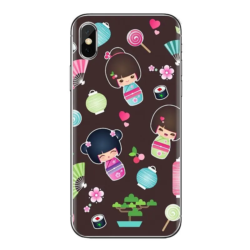 Kawaii японская кукла Kokeshi для Xiaomi Redmi 4A S2 Note 3 3S 4 4X5 Plus 6 7 6A Pro Pocophone F1 мягкие прозрачные
