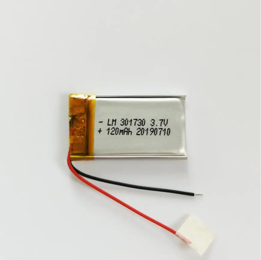 

20pcs 3.7V 120mah 301730 Lithium Polymer Ion Battery 2.0mm JST Connector