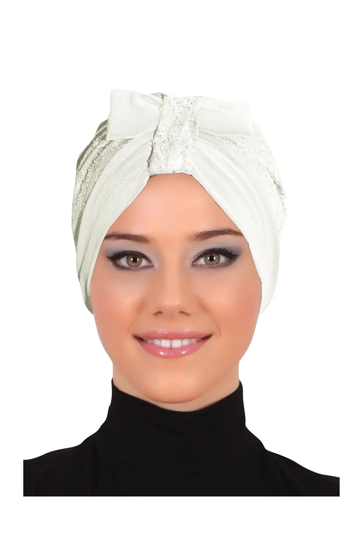 

Lace Ribboned Bonnet Hijab Women