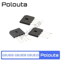 5pcs gbu808 gbu806 gbu810 dip4 in line rectifier bridge rectifier device bridge stack polouta supper capacitor protection boards