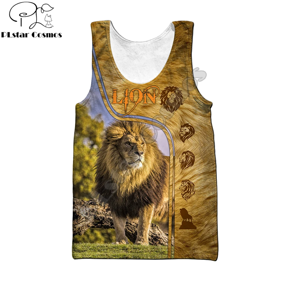 

Beautiful Animal Love Lion 3D All Over Printed Men vest Summer Fashion Harajuku Sleeveless T-shirt Unisex tank tops BX-0022