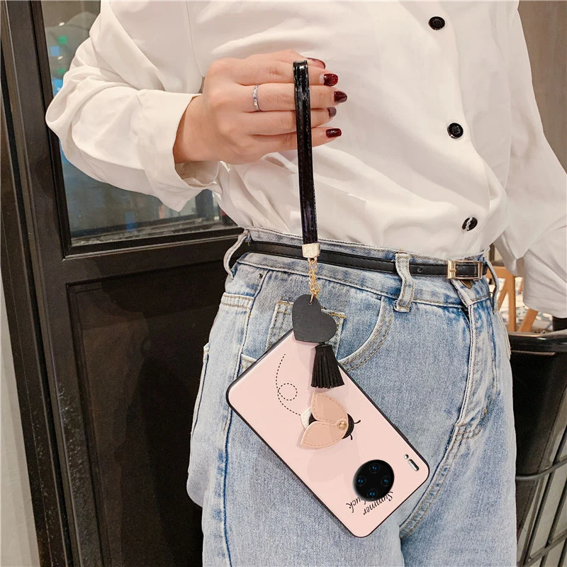 Новые чехлы для Huawei Mate 20 30 P20 P30 Pro Nova 4E Enjoy 10S 3D Милые с рисунком пчелы напульсным