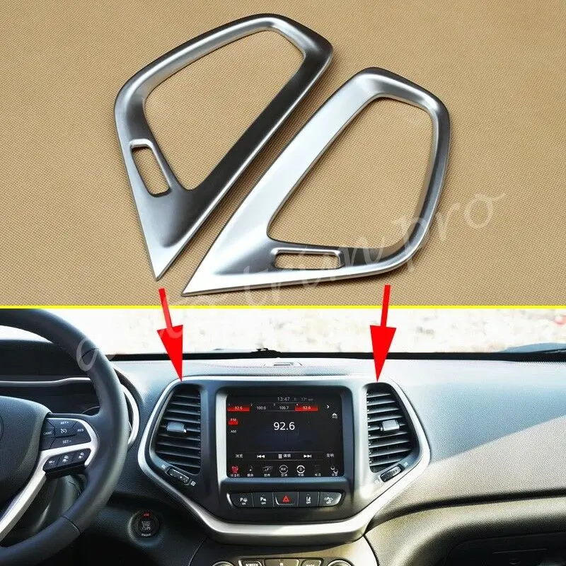 Хромированная панель на приборную с вентиляционным отверстием для Jeep Cherokee KL