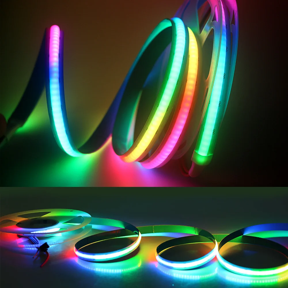 

Высокая плотность Flex Мечта Цвет FOB светодиодные ленты (так же как и SK6812) RGB Смарт Full Цвет COB 5V прибор приемно-магия цифровой светильник
