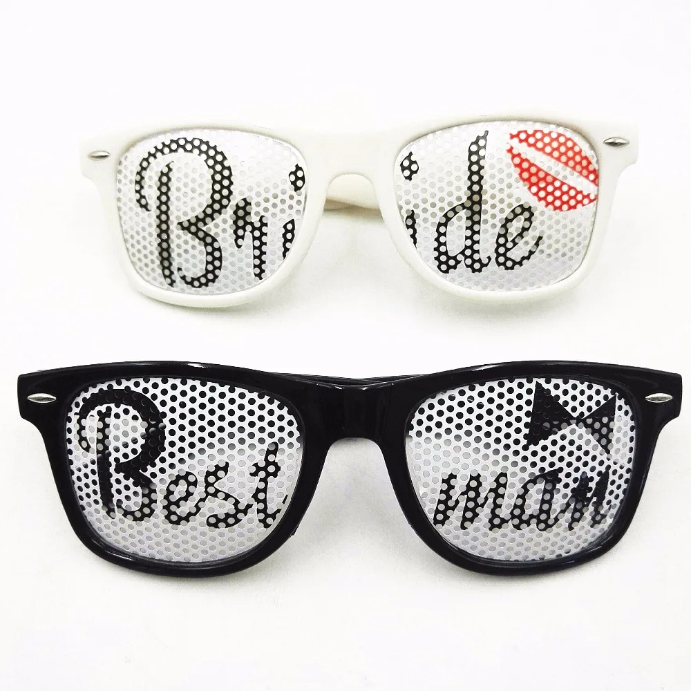 Bride and Best Man Sunglasses Fun Wedding Bridal Shower Party Decoration Glasses Photo Booth Props Favor Gifts Supplies | Дом и сад