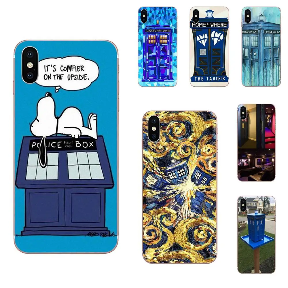 Роскошный чехол для телефона новым тонким бумажником с изображением ТАРДИСа из