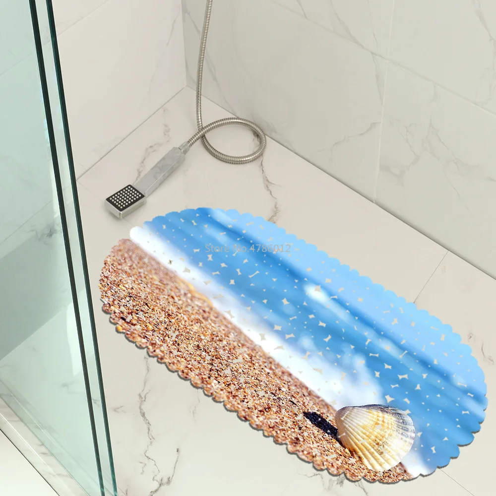 

Beach Shell Bath Mat Bath Room Mat Non-slip Mat Sucker Floor Mat Foot Mat