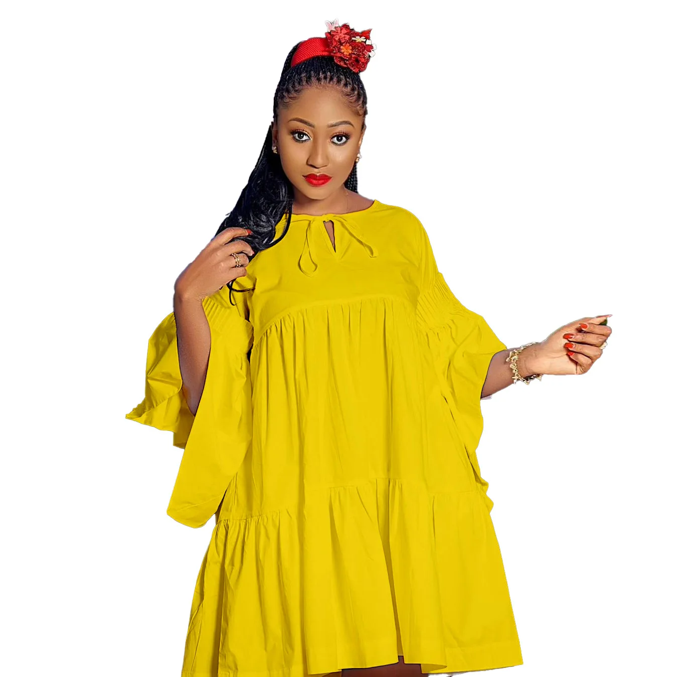 

2021 New Plus Size Fashion Women's Tooling Temperament Loose Commuter A-line Skirt Solid Color Shirt Evening Party Dress