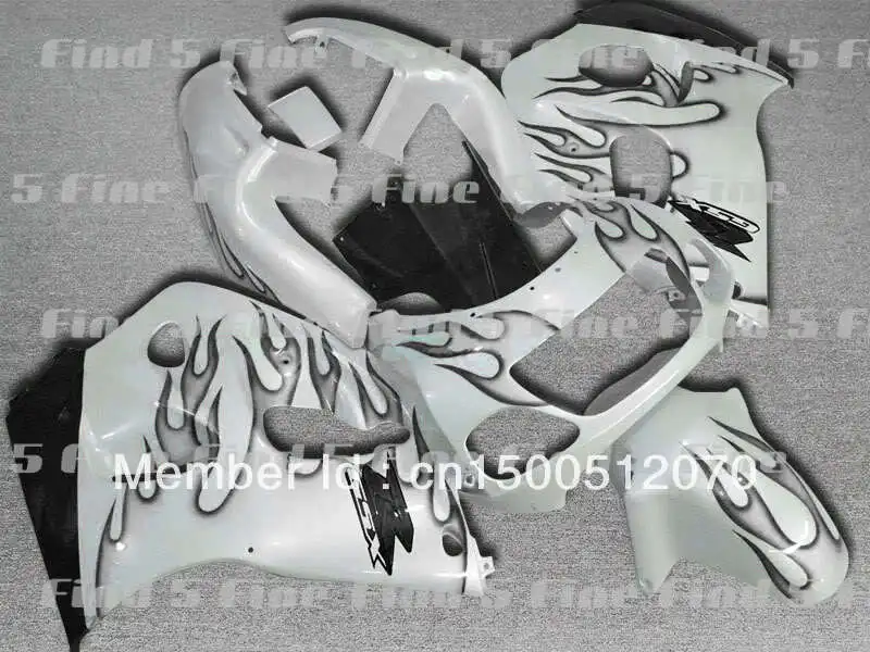 

black flame silver for GSXR600 GSXR750 96 97 98 99 00 GSX-R600 GSX-R750 96-00 GSXR 600 750 1996 1997 1998 1999 2000 fairing kit