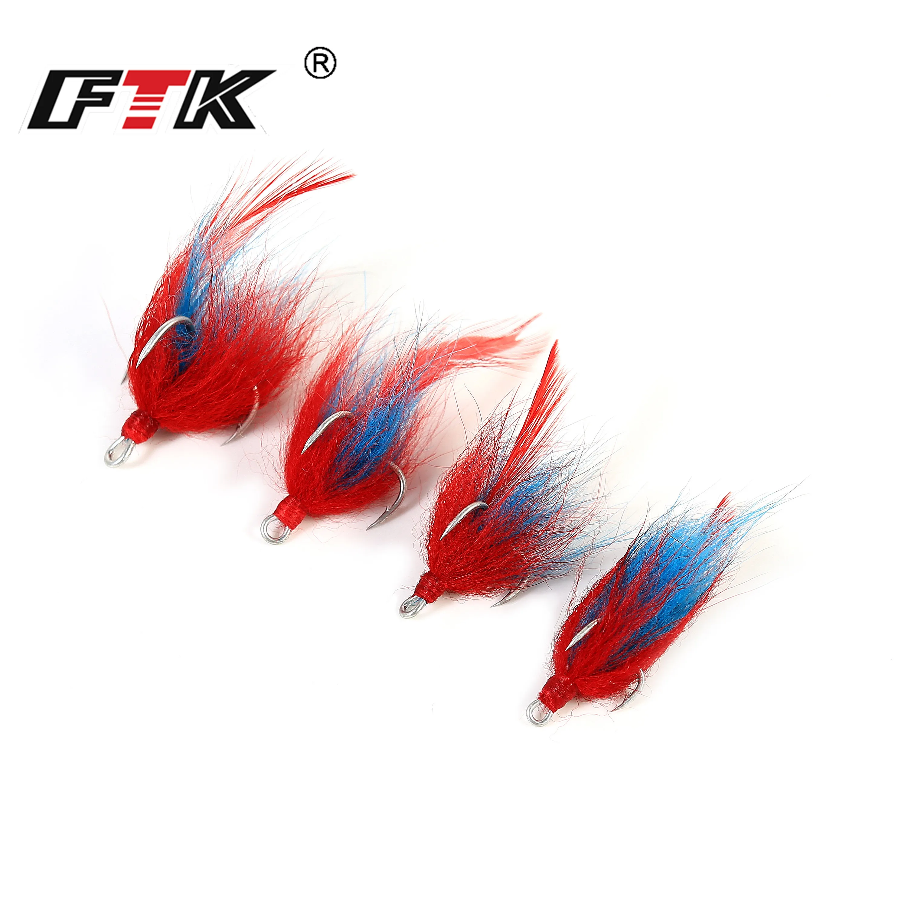 Рыболовный крючок FTK 1 #2 #4 #6 # из высокоуглеродистой стали с тройными крючками