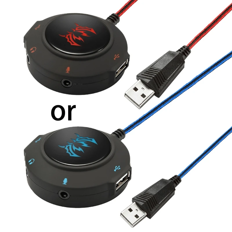 USB 2 0 концентратор Звуковая карта Внешний адаптер с микрофоном для наушников