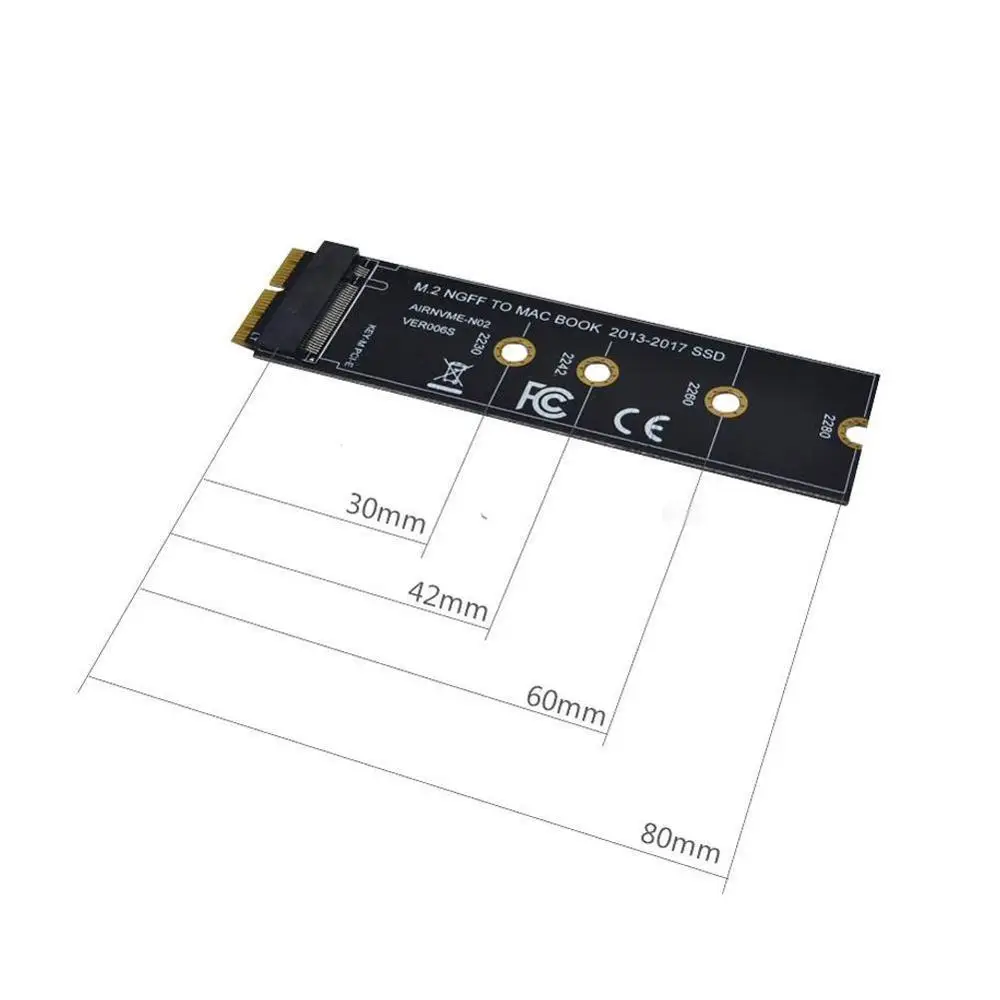 M ключ M.2 PCIe AHCI SSD адаптер карты для MACBOOK Air 2013 2014 2015 2017 A1465 A1466 Pro A1398 A1502 a1419 2230 2280