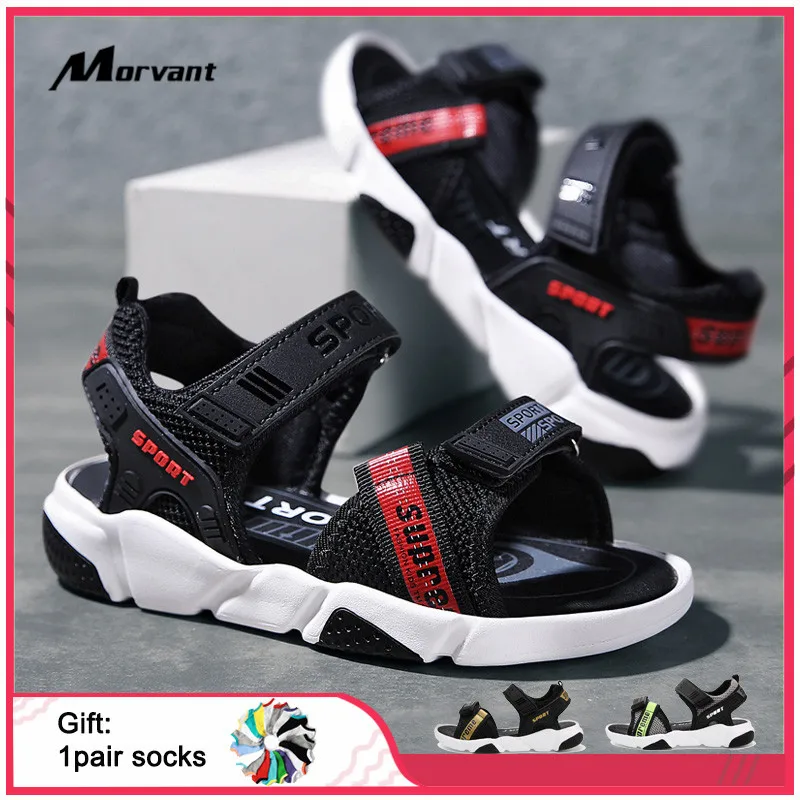 Сандалии детские пляжные с пряжкой мягкие удобные повседневная обувь для