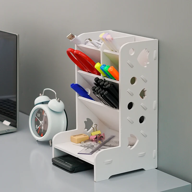 Контейнер для ручек коробка хранения студенческий офисный Настольный