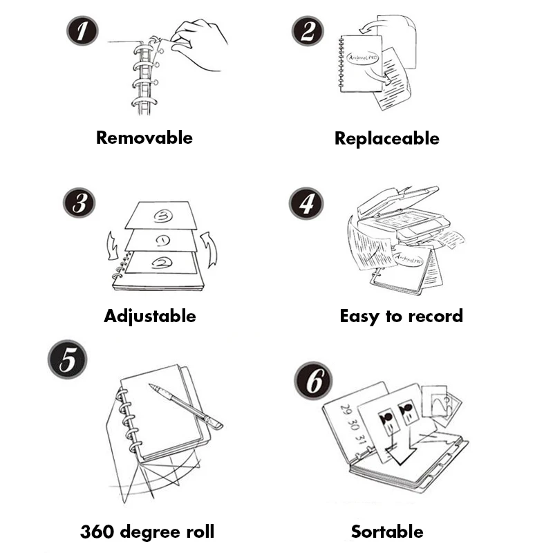 Прозрачная книга с пластиковым кольцом и пряжкой A4 8 дюймов фотоальбом из ПП