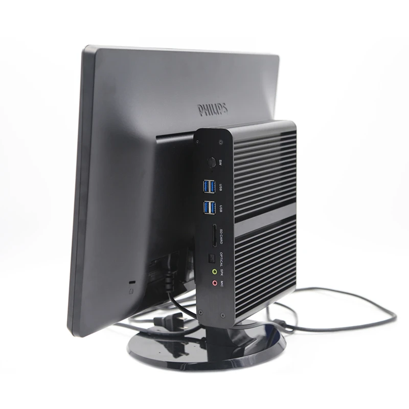 Мини-ПК Intel Core i7 8550U 7500U Windows10/Linux Dual-DDR4 4K HD дисплей Pro WiFi безвентиляторный бесшумный