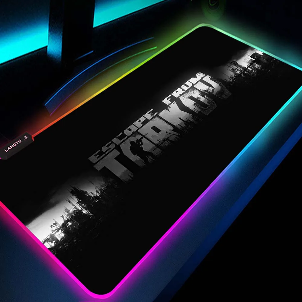 

Escape From Tarkov Gaming Pc Rgb Mouse Pad for Bears Backlit Mat Desktops for Computer Carpet Mouse Xxl Pads Led Extended Pad