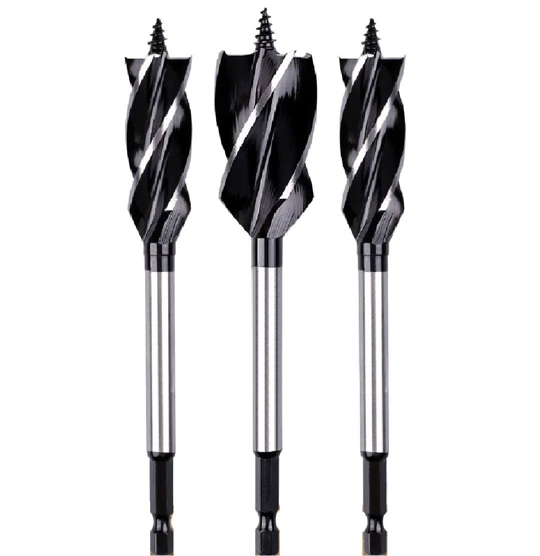 Шнековое сверло с четырьмя слотами и шестигранным хвостовиком поддержка для