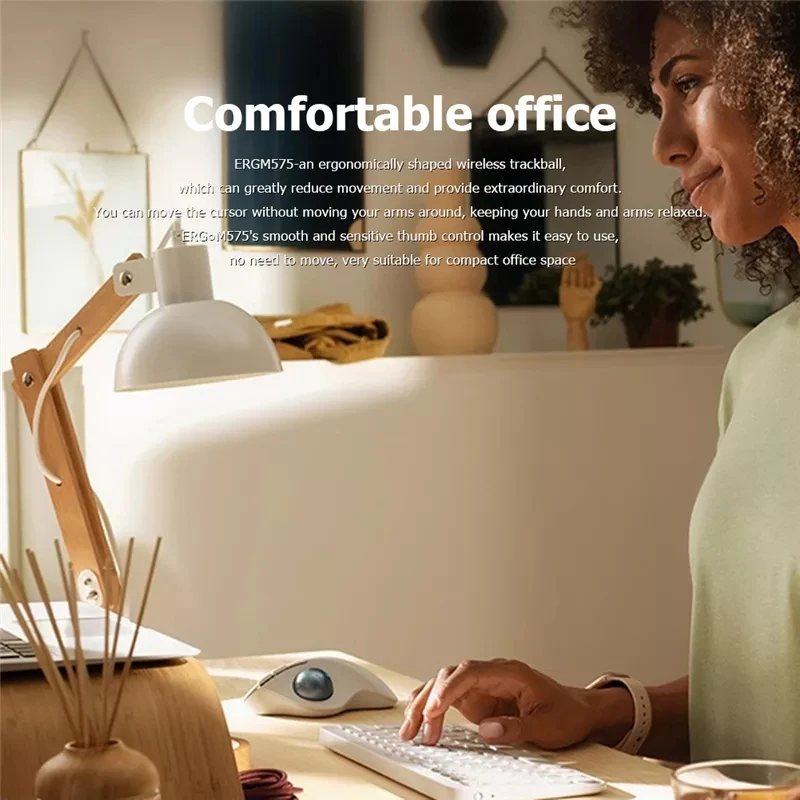 Мышь Компьютерная Logitech ergo m575 беспроводная эргономичная 5 кнопок 2 4 ГГц |