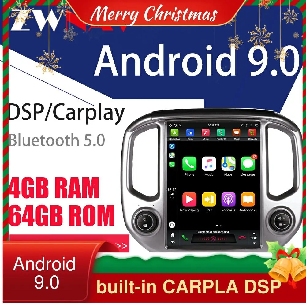 

For Ford GMC Canyon/Chevrolet Colorado 2015+ Tesla Screen Car Multimedia Radio Stereo Player GPS Navigation Head unit Android 9