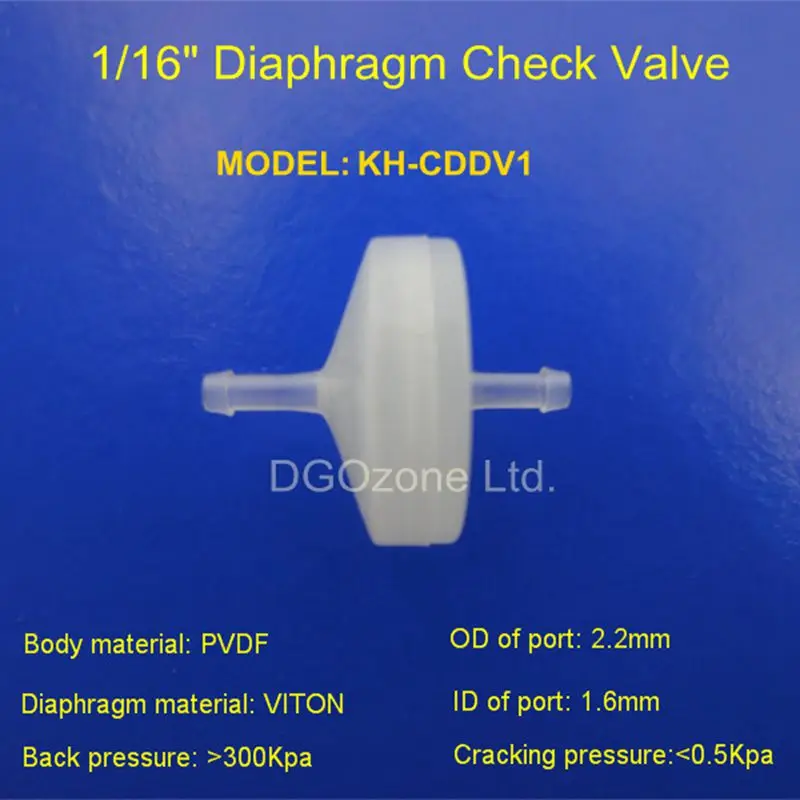 PVDF пластиковый обратный клапан обратные клапаны 3/1" до 3/8" 100 шт DGOzone - Цвет: KH-CDDV1