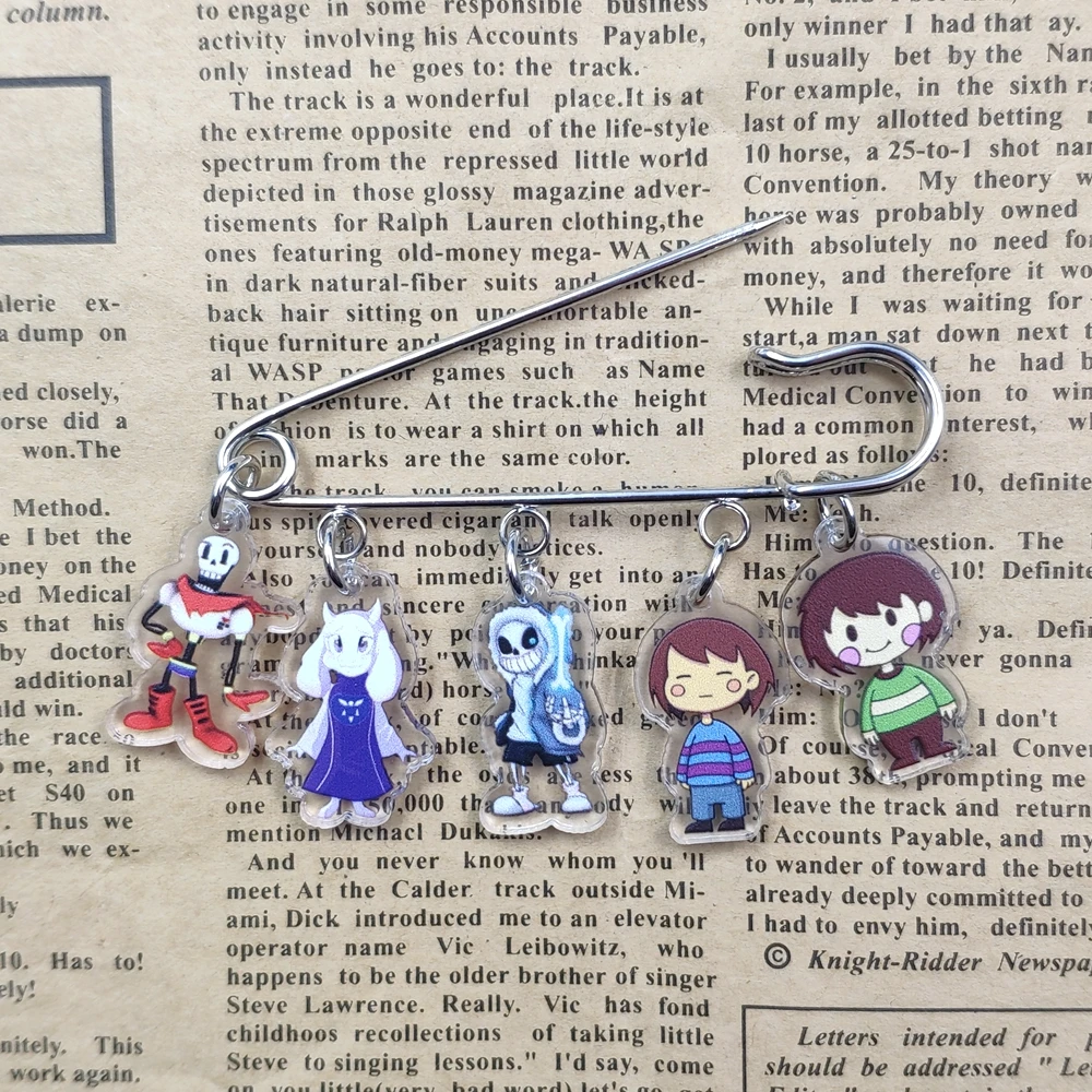Симпатичная популярная акриловая аниме мультяшная игра Undertale Sans брошь на пальто