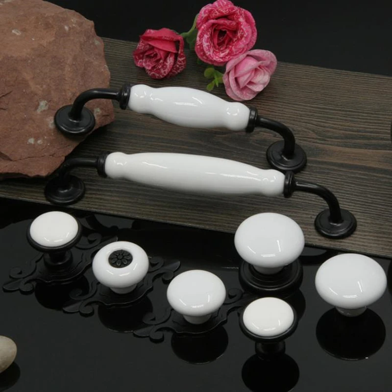 LCH кремово белая фурнитура для гардероба керамические ручки в старинном стиле