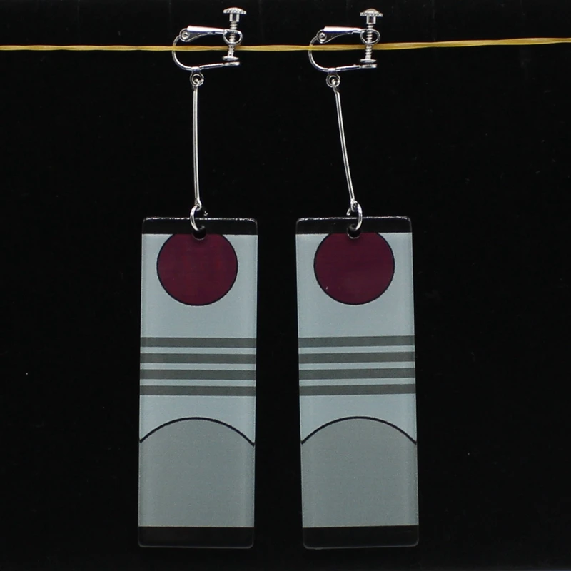 Новинка 2021 акриловые серьги в виде дьявола убийцы киметасу no Yaiba аниме две