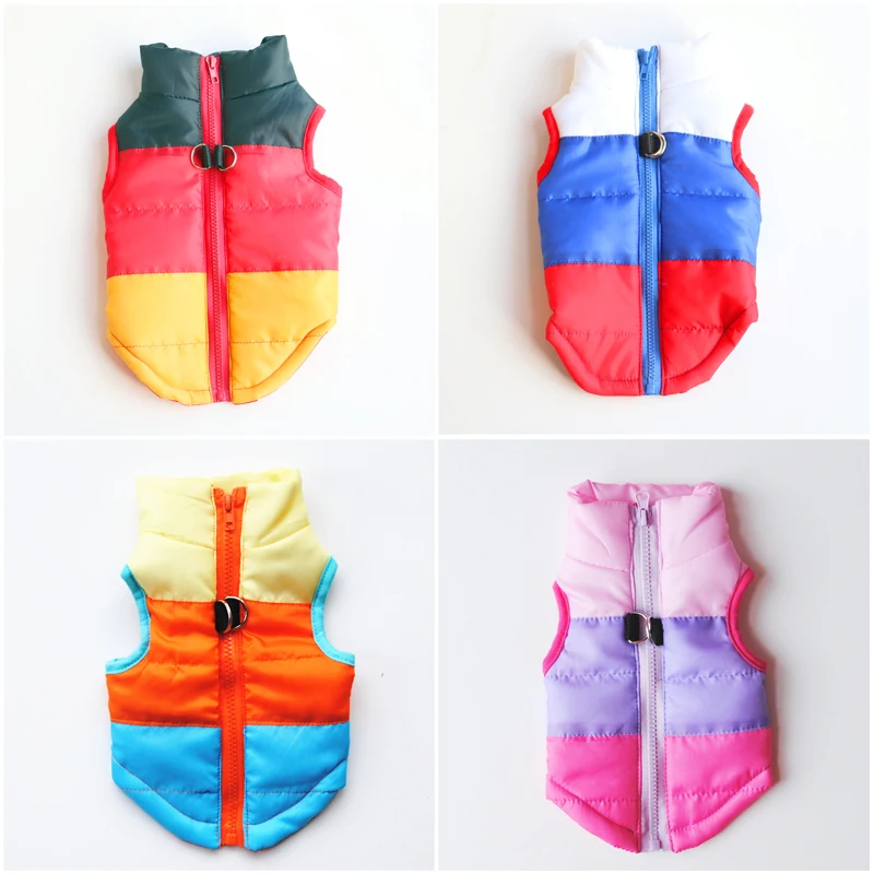 Pet Одежда Щенок жилет теплая одежда с принтом в виде собак для маленьких зимние