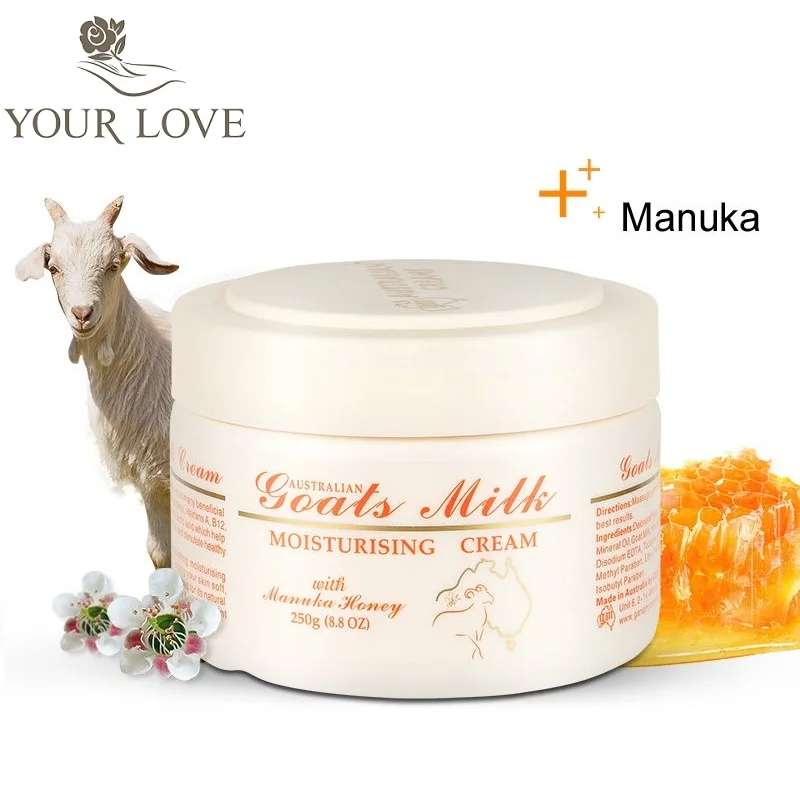 

Австралийское козье молоко GM, увлажняющий крем с медом мануки, стимулирует здоровое обновление кожи, помогает чувствительной коже