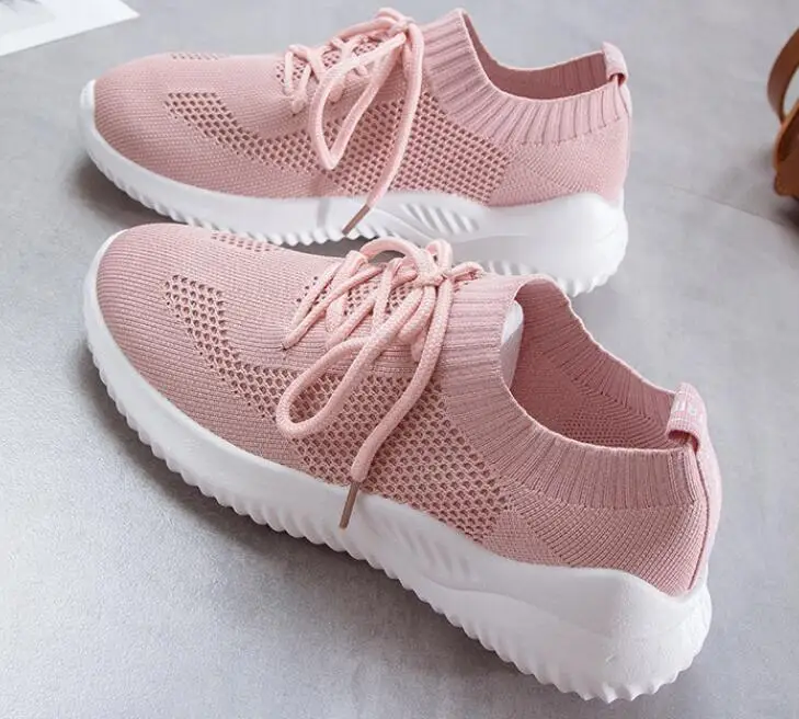 Sapatas das mulheres women casual Vulcanize Sapatos Da Moda Deslizar Sobre Meias Feminino Malha Ar Tênis Tenis canvas | Обувь