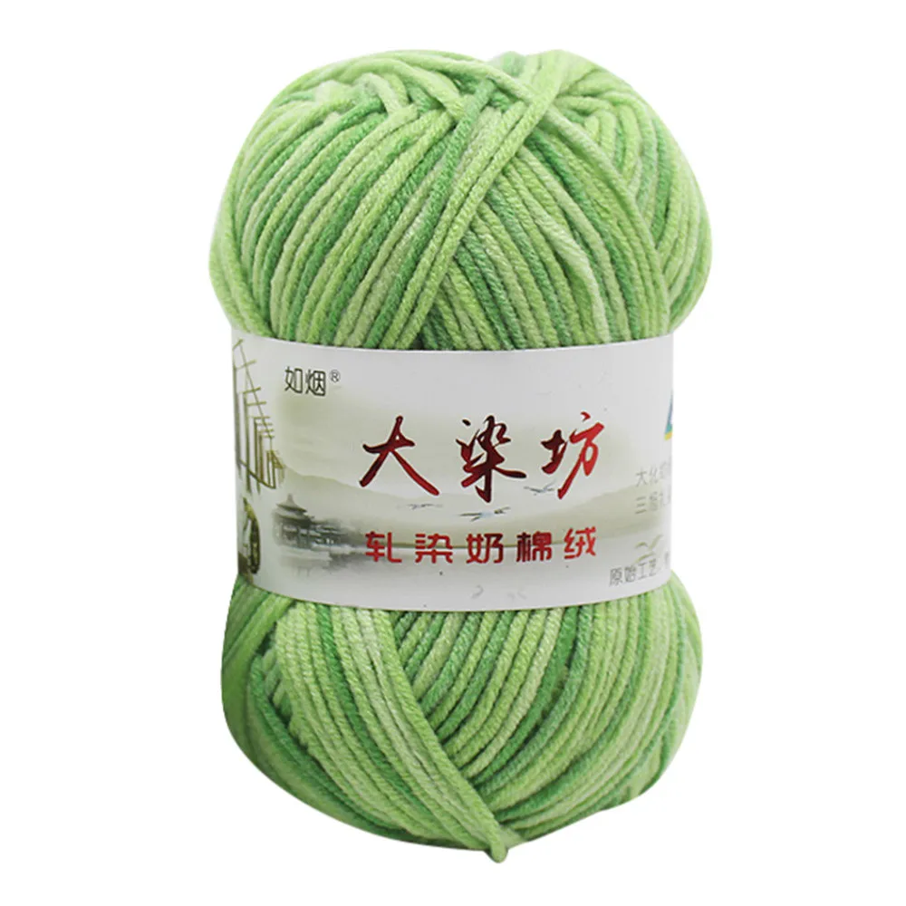 38# 1pc 50g Chunky Colorful Hand Knitting Baby Milk Cotton Crochet Knitwear Wool Mix Colors Sewing Skeins Thread | Дом и сад