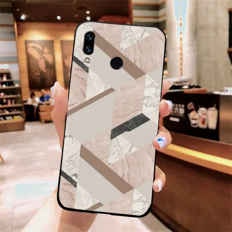 

Geometric marble Color texture Phone Case For Xiaomi Redmi note 7 8 9 t k30 max3 9 s 10 pro lite