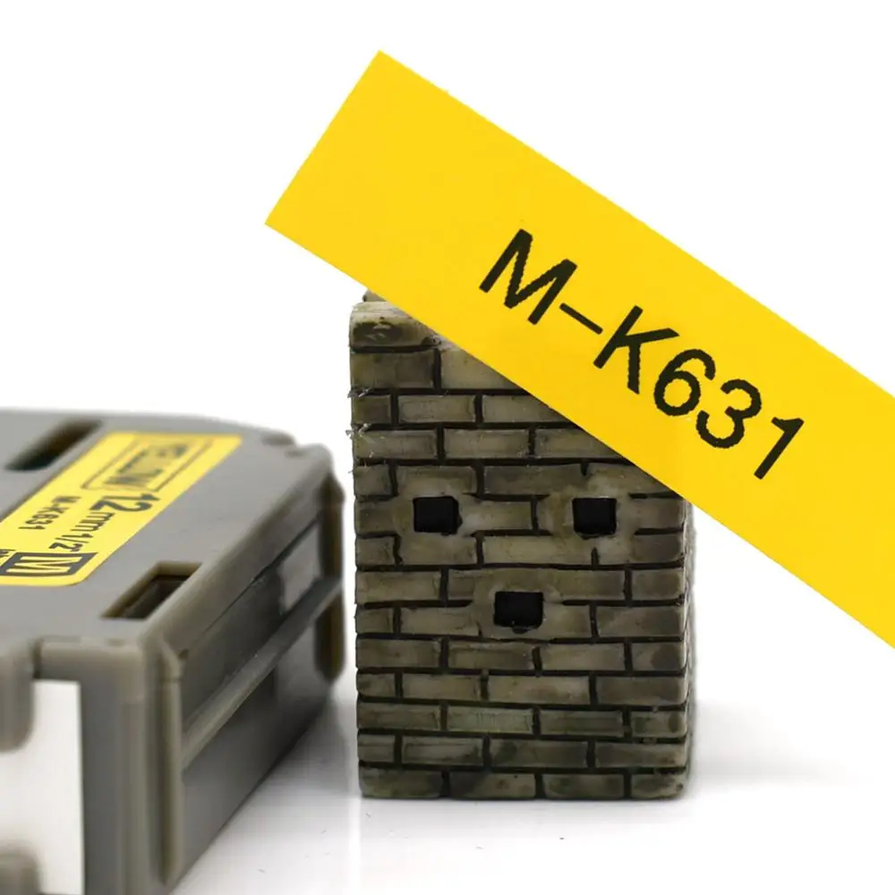 12 мм Φ черный на желтой ленте для этикеток MK631 MK 631 mk631 совместимый принтер brother p-touch