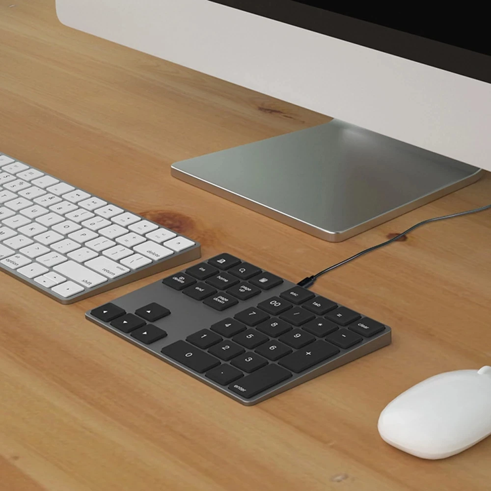 

BT181L 34keys usb numeric keypad keyboard Wired Keypad Mini Digital Keyboard for mac Windows Mac iOS Android OS