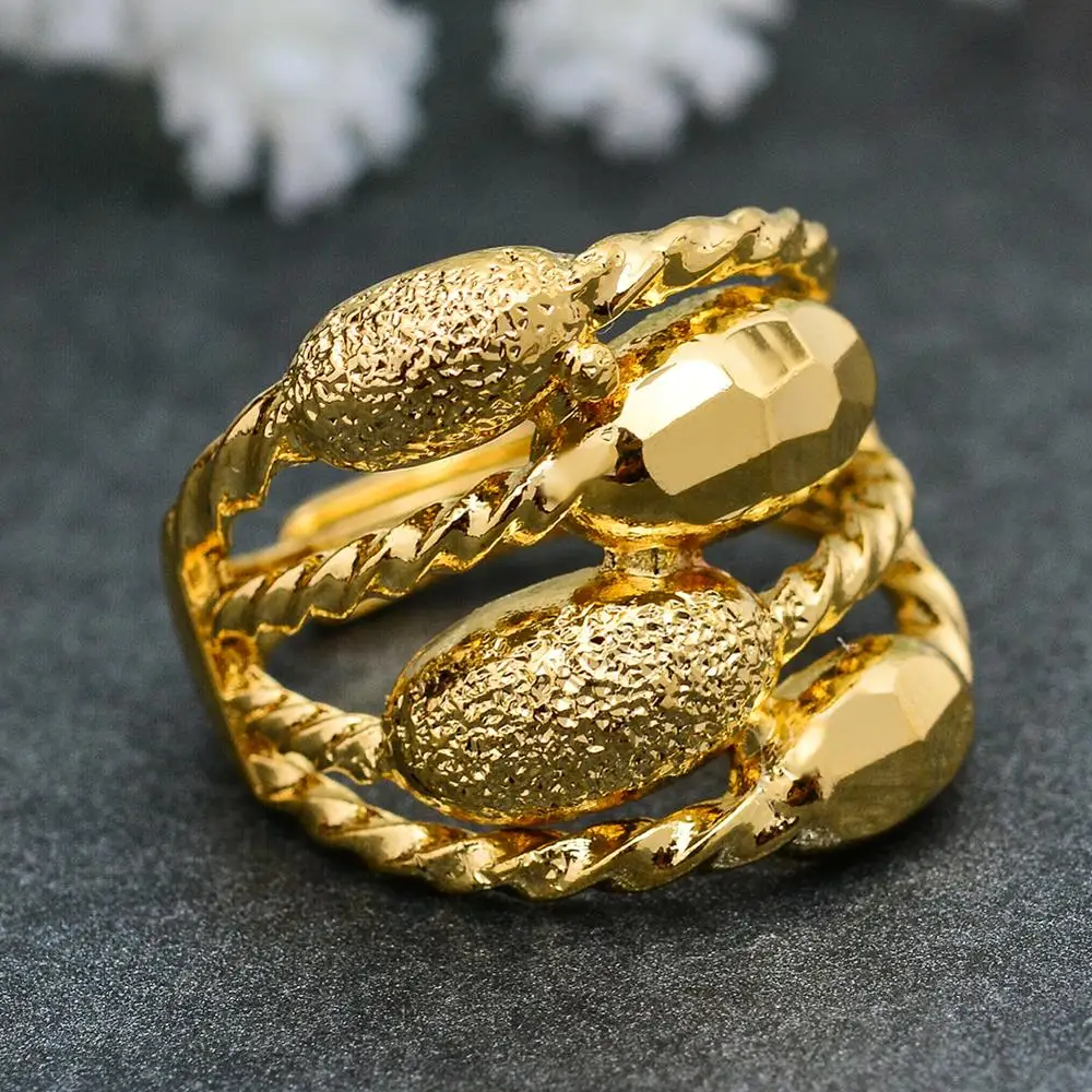 Wando свадебные кольца свободного размера золотого цвета с эффектом потертости