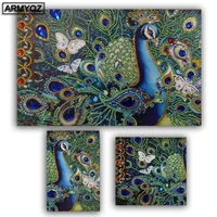 peacoc animal pattern special shaped diamond painting diy 5d partial drill cross stitch kits crystal rhinestone embroidery arts