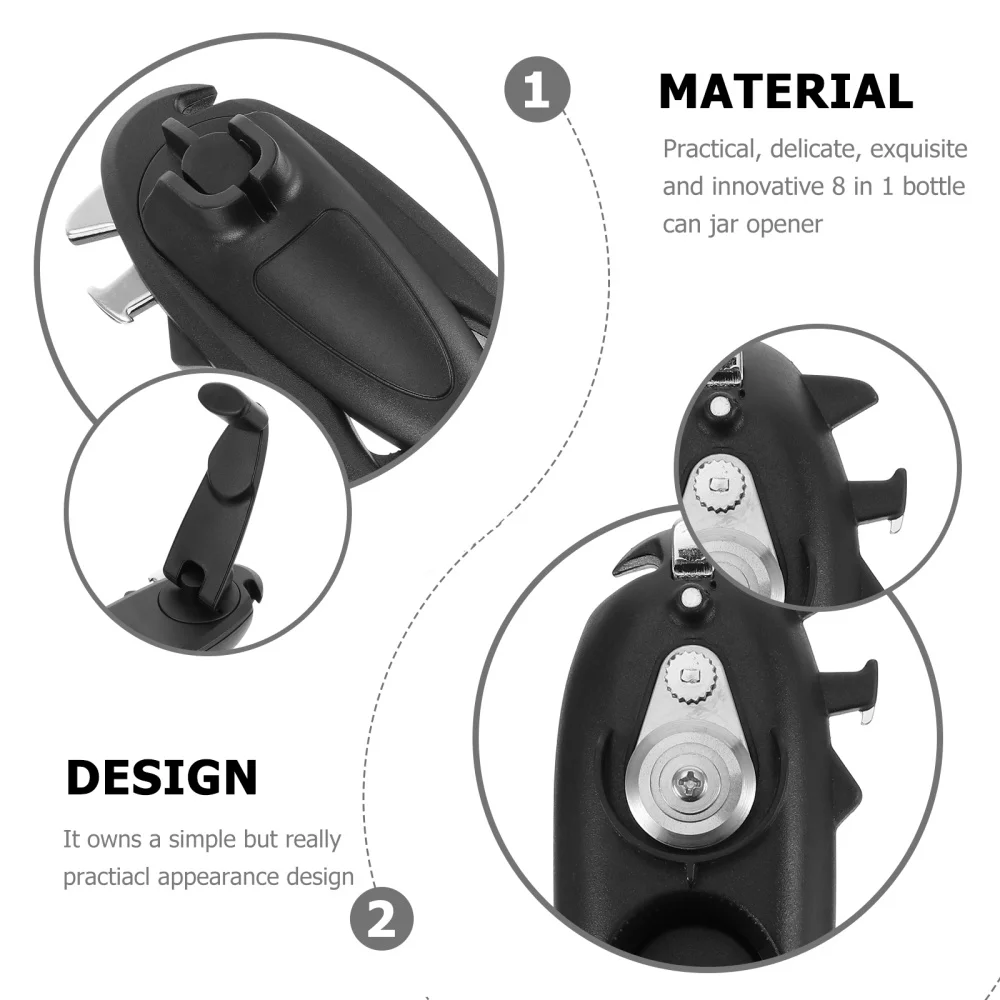 

Manual 8-in-1 Can Opener Professional Bottle Opener Multipurpose Tin Opener