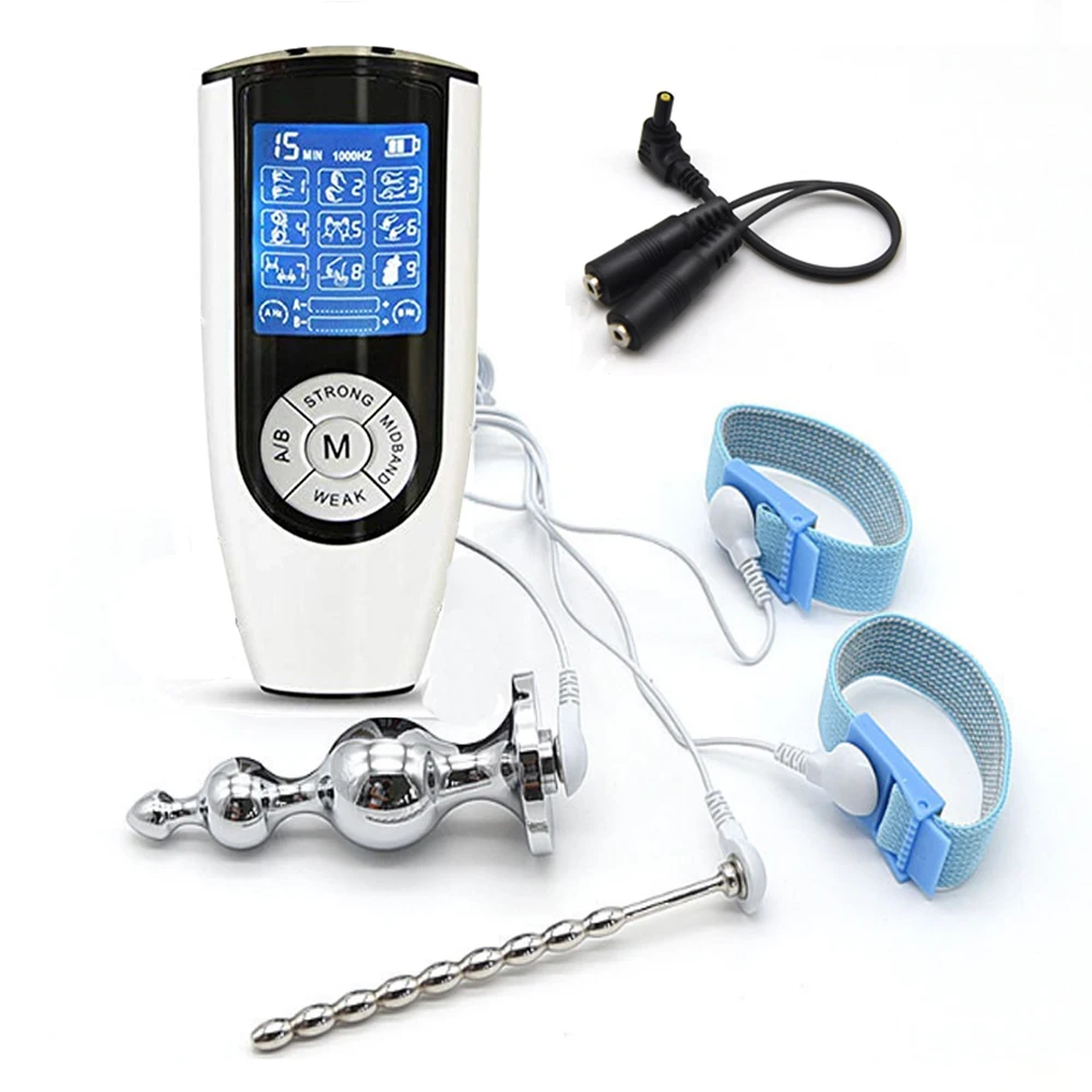 Electro Shock Metal Anal Plugs Urethral Catheter Penis Anus Stimulate Massager For Man stimulation Medical Themed Sex Toys | Красота и