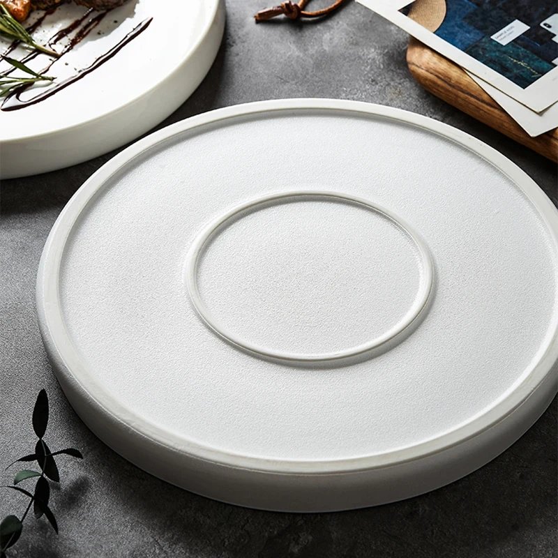 Керамическая Западная тарелка для еды в скандинавском стиле основной ресторана