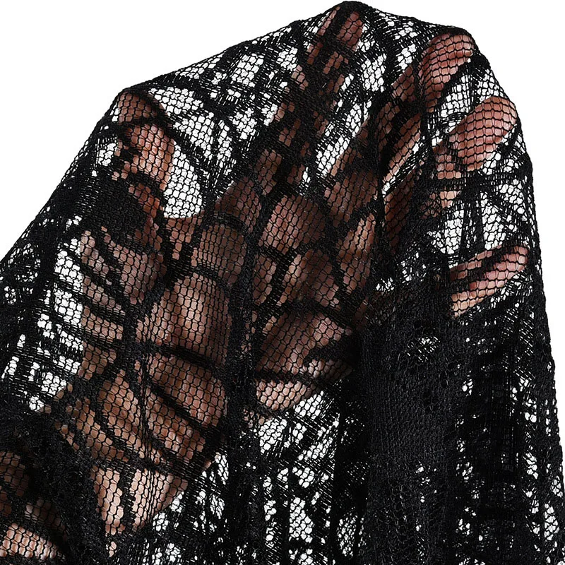 1 шт. Черная кружевная скатерть в виде паутины для камина накидка украшение