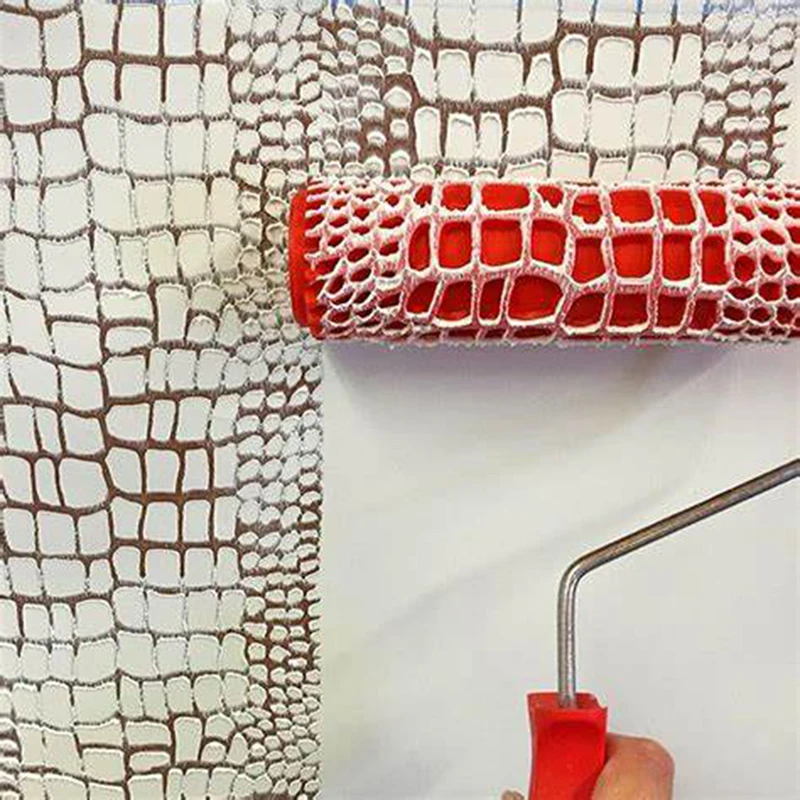 

Decorative Paint Roller Pattern Embossed Texture Painting Tools for Wall Airless Pintura Machine Household Brush Rubber