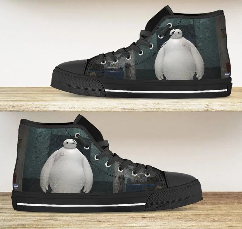 

Big hero 6 high tops shoes Custom Spring Autumn Canvas Shoes High Quality Handiness Flats Men's Casual Shoes Comfortable
