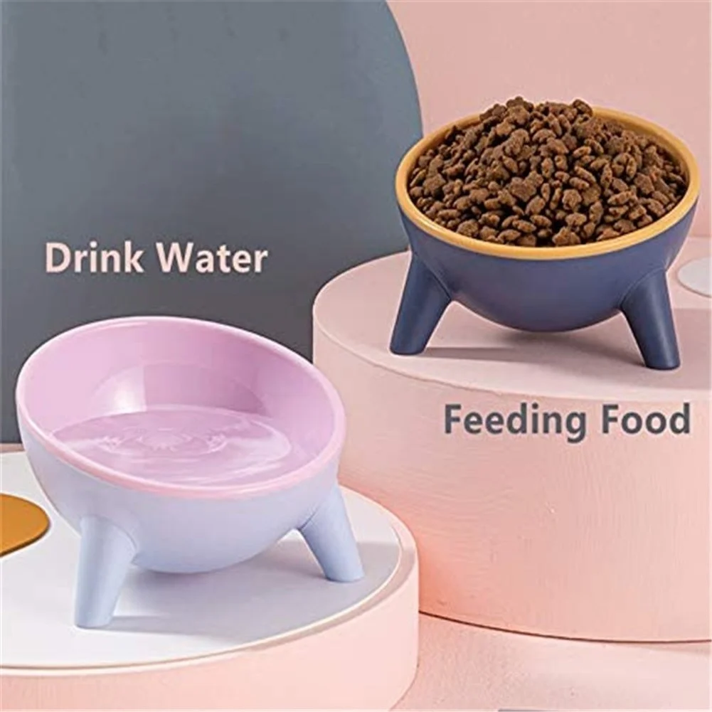 

Cat Dog Come Stable Stand Neck Feed Great Capacity Wide Pet dish Washing Feeder Bowls For Small Dogs and Cats